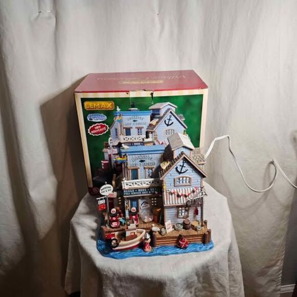 Lemax Christmas Village Dockside Bait and Tackle Building - Picture 6 of 6